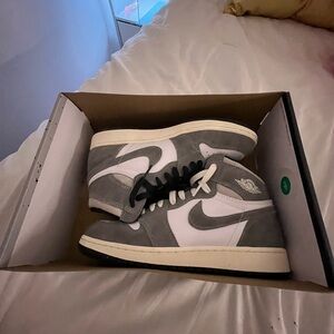 Jordan Women's Gray and White Sneakers